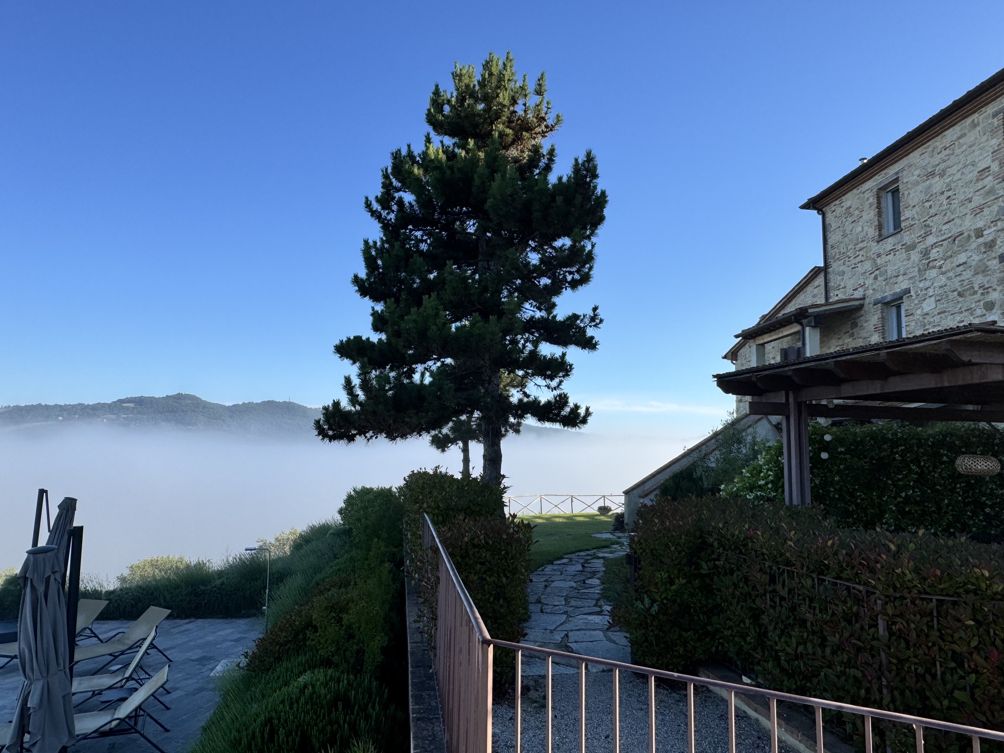 Clouds drifting through the Niccone Valley below Casa Luna
