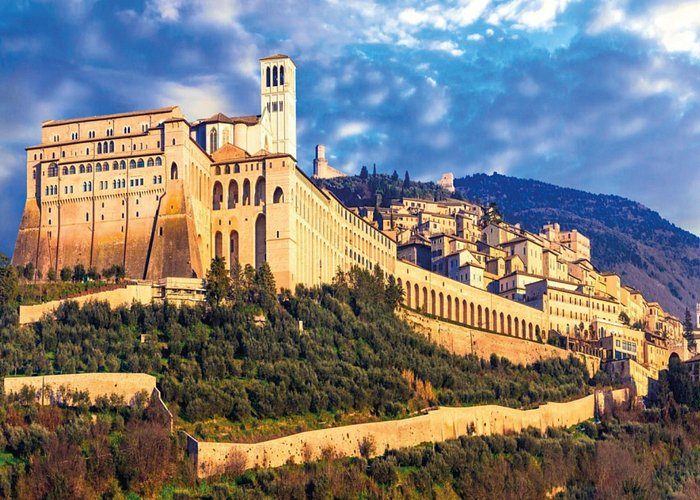Assisi rising above the Umbrian plain